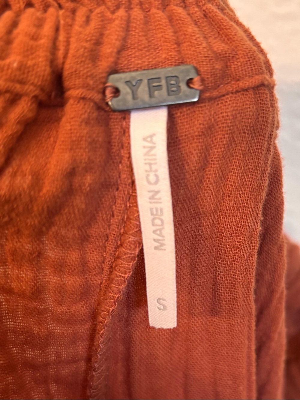 Young Fabulous & Broke Gauze Cotton Palazzo Wrap Pants Small - Picture 2 of 5
